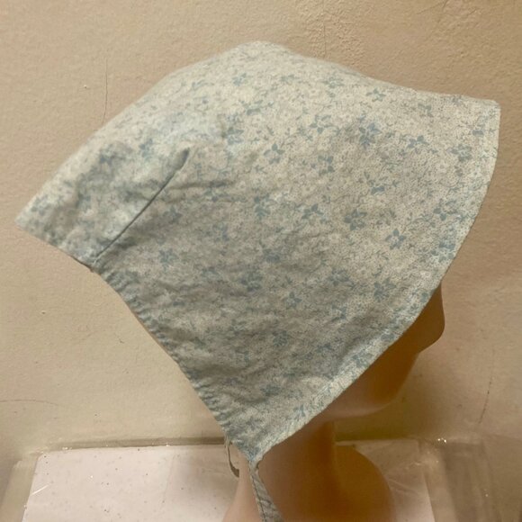 Kerchief Headscarf Blue Flowers Cottagecore Boho Festival - Picture 8 of 9